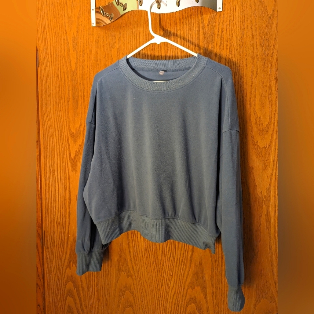 MTA Sport Cropped Brushed Cotton Top